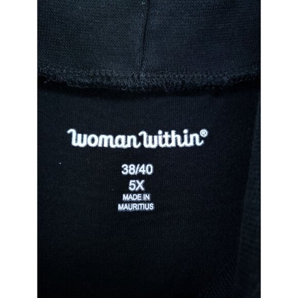 Woman Within Black Turtleneck Shirt Womens Size 5X 38/40 Long Sleeve Casual Plus - Picture 5 of 7